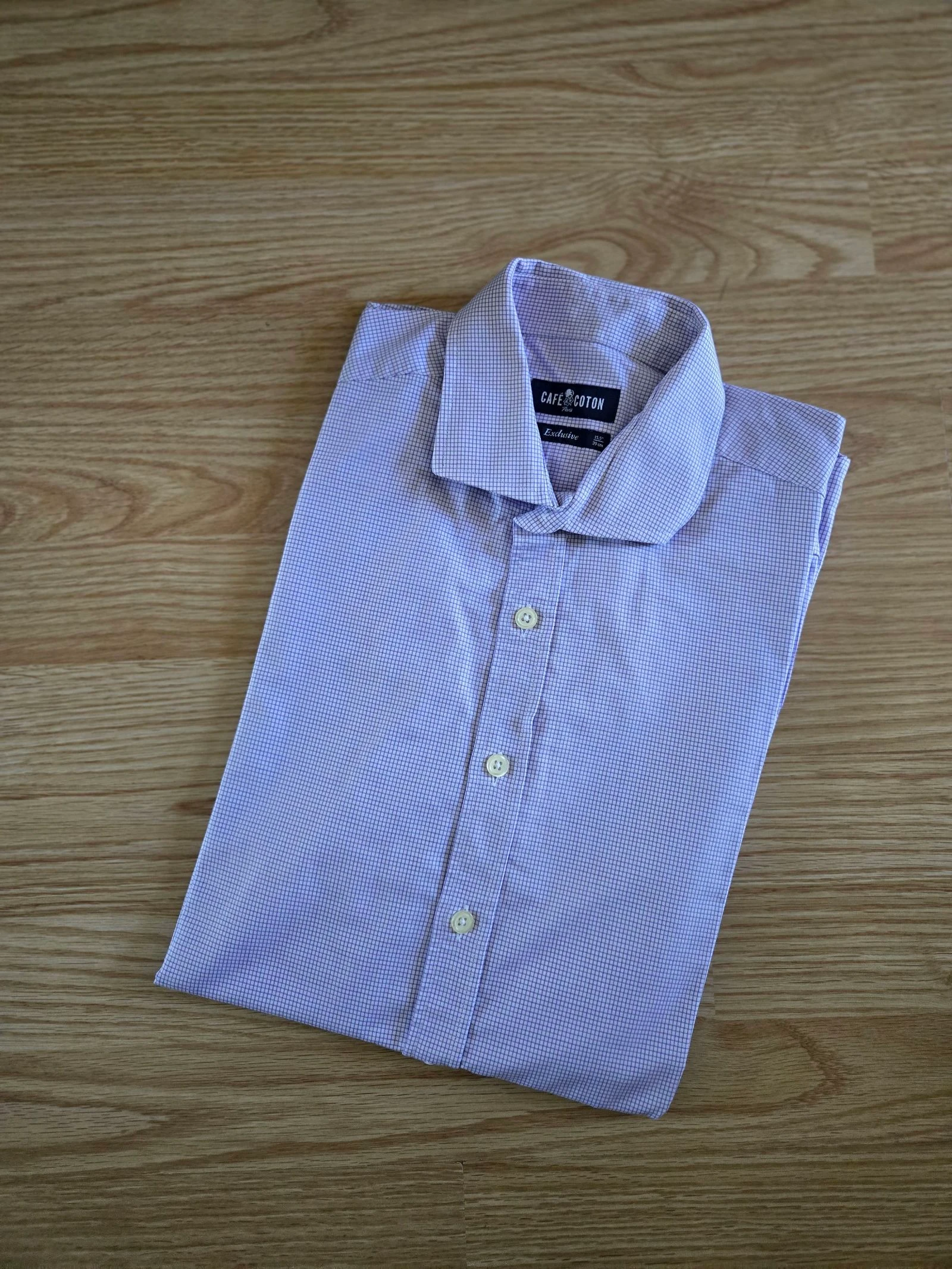 Chemise à carreaux violets Café Coton taille M 